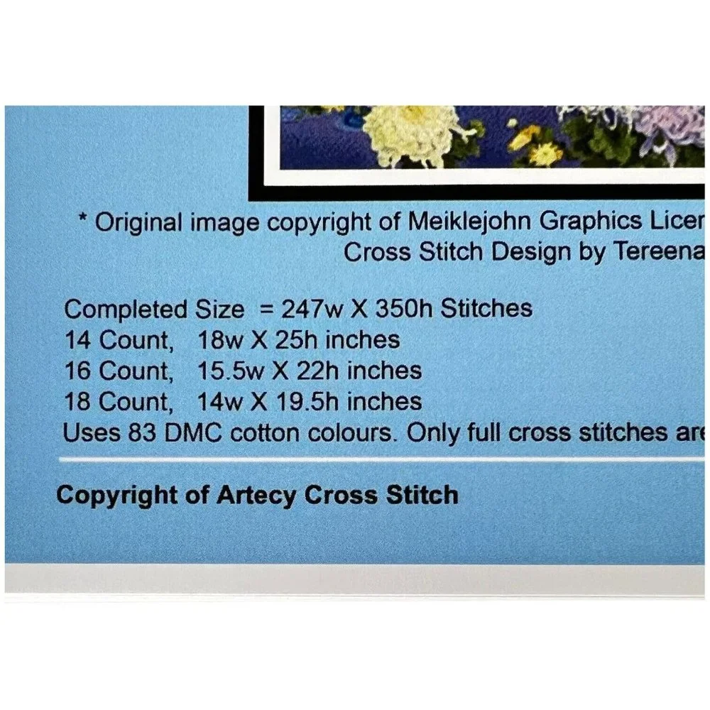 Artecy Cross Stitch Pattern Ran Kiku Adapted From Artwork by Haruyo Morita Asian